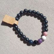 Bransoletka hematyt 8 mm flaga genderfluid LGBT lgbtq minerały rozmiary