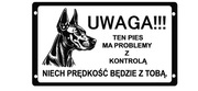 Wyjątkowe tabliczki uwaga zły pies duży wybór doberman, amstaff owczarek