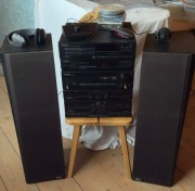 Zestaw Wieża PIONEER + Kolumny DALI + przełącznik audio 4-way+ dodatki