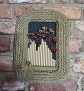 Ozdoba ściany, boho, sznurek jutowy, suszone kwiaty, handmade