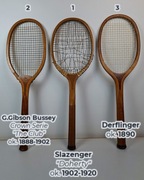 3 unikatowe "antyki" - brytyjskie rakiety tenisowe z lat 1888-1918