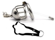 Stalowy pas cnoty, Chastity klatka na penisa Dilator Oring 45mm + Uprząż