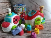 Clementoni miękkie, gumowe klocki, mega zestaw 40 szt., domek, auto