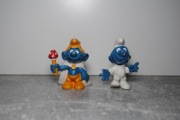 Smerf Król smerf stare gumowe figurki Smerfy Hong Kong 1965