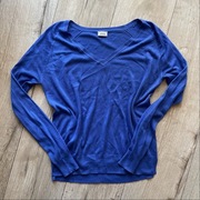 Niebieski klasyczny sweter pimkie s basic na co dzień