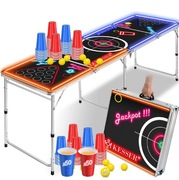 Stół LED do BeerPonga z kubkami i piłeczkami Kesser PROMOCJA 