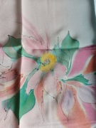 Apaszka/szalik jedwab naturalny, ręcznie malowany, Milanówek 28x130 cm