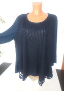 Luźna Zwiewna Bluzka koronka r 46/3XL C&A na Krągłą Panią