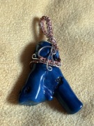 Wisior hand made Koral naturalny wire wrapping