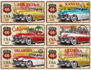 Tablice Route 66 - Amerykanskie tablice dekoracyjne - 37 sztuk