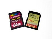 Karta SANDISK Extreme 64GB 90MB/s + gratis Transcend 64GB 90MB/s