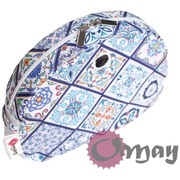 Biały organizer do Obag MOON LIGHT kafelki niebieskie 2 kieszenie OMAY