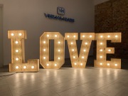 Duże litery LoVE 3D LED