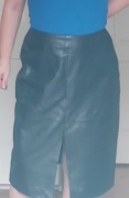 Bay skórzana spódnica damska czarna ołówkowa skóra naturalna XL 42 44 2XL