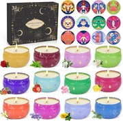 Zestaw 12 sztuk świec zapachowych w słoiku z pokrywką, wosk sojowy