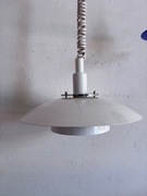 Lampa duńska  biała retro prl space Age