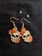 Kolczyki czaszki nowe halloween 