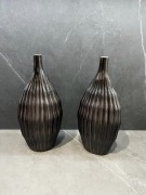 Wysoki WAZON 42cm. jeden z 2 szt.skandynawski brązowy nowy na prezent