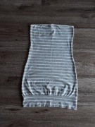 Szara bluzka w paski bez ramiączek rozmiar S only koszulka tunika damska 