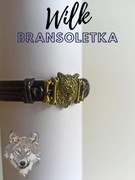 Bransoletka Męska Wilk Skóra Parciana Wiedźmin