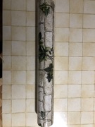 Tapeta papierowa  beżowa cegła i liście bluszczu