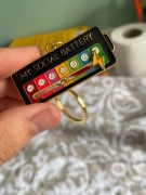 Brelok "My Social Battery", śmieszne, życiowe, pomocne, dodatek do kluczy