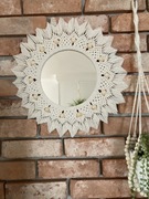 Lustro okrągłe makrama boho