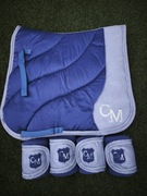 Komplet Czaprak Cavallino Marino full DL i owijki