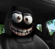 NOWE 2 szt. Prawa i Lewa. Zabawne dwustronne pokrowce na zagłówki