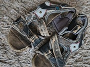 Sandałki dziecięce chłopięce szare na rzepy rozmiar 34