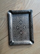 Popielniczka retro PRL brydż stalowa popielnica