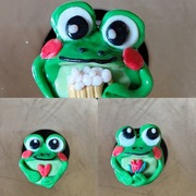 Magnesy na lodówkę handmade zestaw Żabki