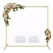 Stelaz stojak na balony2x2m metalowy złoty komunia wesele chrzciny Nowy 