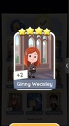 Monopoly go karta Ginny weasley 4* set 13 naklejka