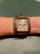 Zegarek GUESS unisex 50mm na skórzanym pasku 