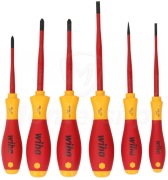 WIHA Zestaw wkrętaków, 6 wkrętaków, izolowane uchwyty SoftFinish