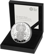 1oz The Griffin of Edward III 2021 uncja srebra 999 PROOF Bestie królowej