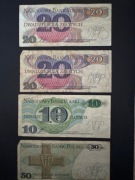 Banknoty PRL / stare polskie banknoty NBP – zestaw