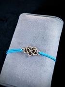 SREBRNA BRANSOLETKA SZNURKOWA Serce Nieskończoność