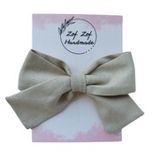 Kokarda lniana elegancka na spince