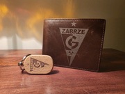 Zestaw Portfel skórzany + Brelok do kluczy Górnik Zabrze