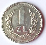 Moneta 1 zł z czasów PRL.1987r.