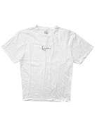 Biała koszulka z krótkim rękawem Karl Kani logo nadruk retro skate 90s