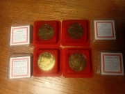 Monety/medale Kultowe polskie samochody- komplet 4 szt