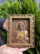 Płaskorzeźba Najświętszego Serca Jezusa. Obraz.