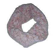 szal szalik chusta róż 24x90 komin w całości ciepły gruby