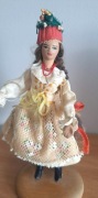 UNIKAT ! LALKA REGIONALNA KRAKOWIANKA ŚLUBNA  PRL Cepelia lata 70