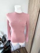 Bluzka damska Olavoga pudrowy róż, haftowane logo, rozmiar M/38