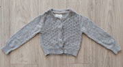 H&M Bolerko szaro srebrne ażurowe 110/116
