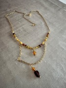 Naszyjnik top art bursztyn piękny